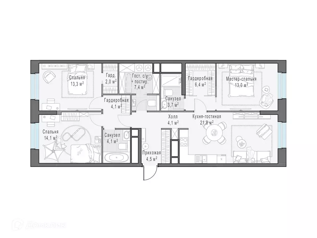 Продаётся 3-к квартира, 99.6 м - Фото 0