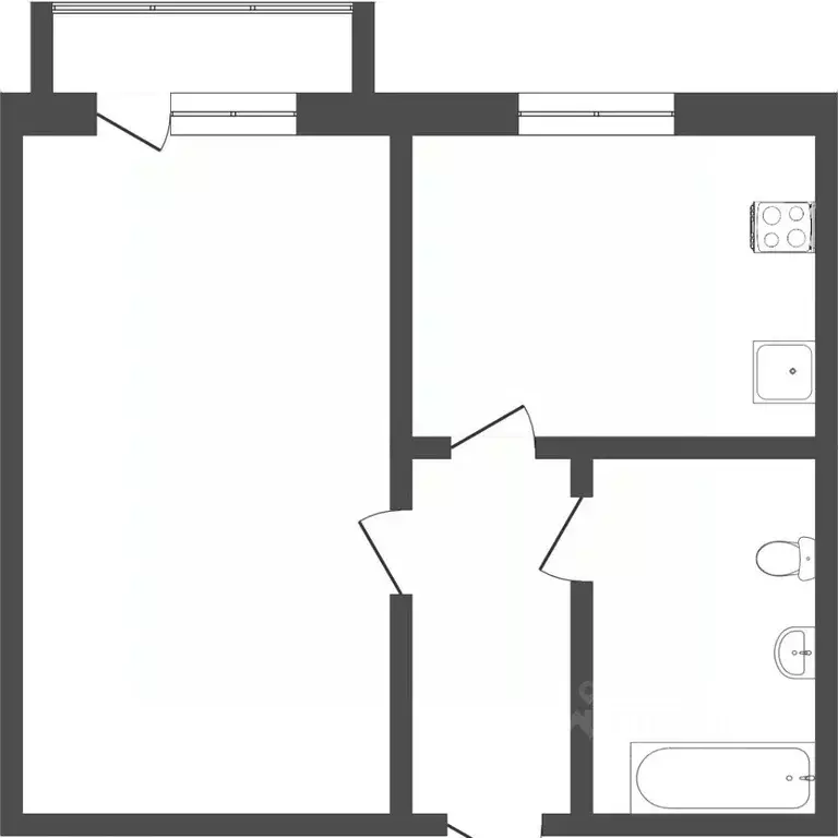 1-к кв. Тюменская область, Тюмень ул. Парфенова, 36 (32.4 м) - Фото 1