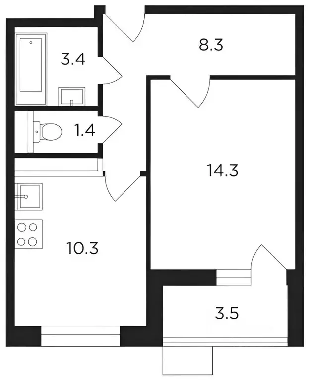 1-к кв. Москва ул. Михайлова, 31А (41.0 м) - Фото 1