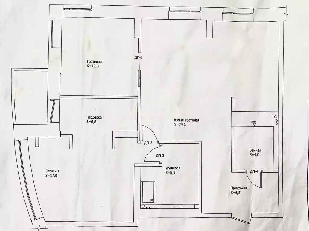 3-к кв. Санкт-Петербург ул. Верности, 17 (90.0 м) - Фото 2
