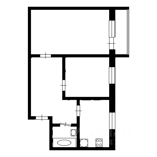 2-к кв. Санкт-Петербург просп. Мечникова, 14 (42.2 м) - Фото 1