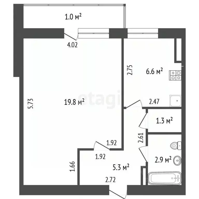 1-к кв. Крым, Щелкино Ленинский район, 1-й мкр, 8 (35.9 м) - Фото 2