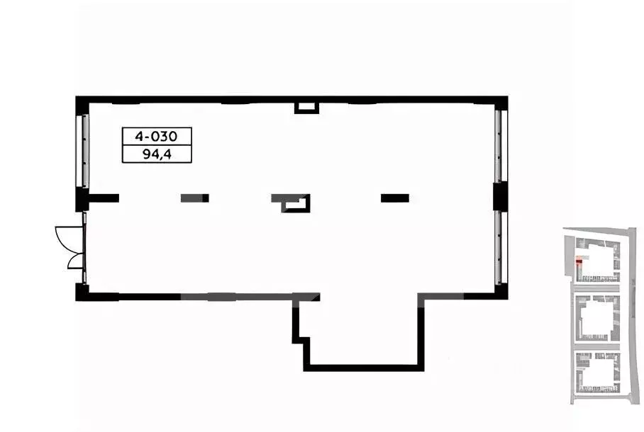 Торговая площадь в Москва Деснаречье жилой комплекс, к4.2 (94 м) - Фото 2