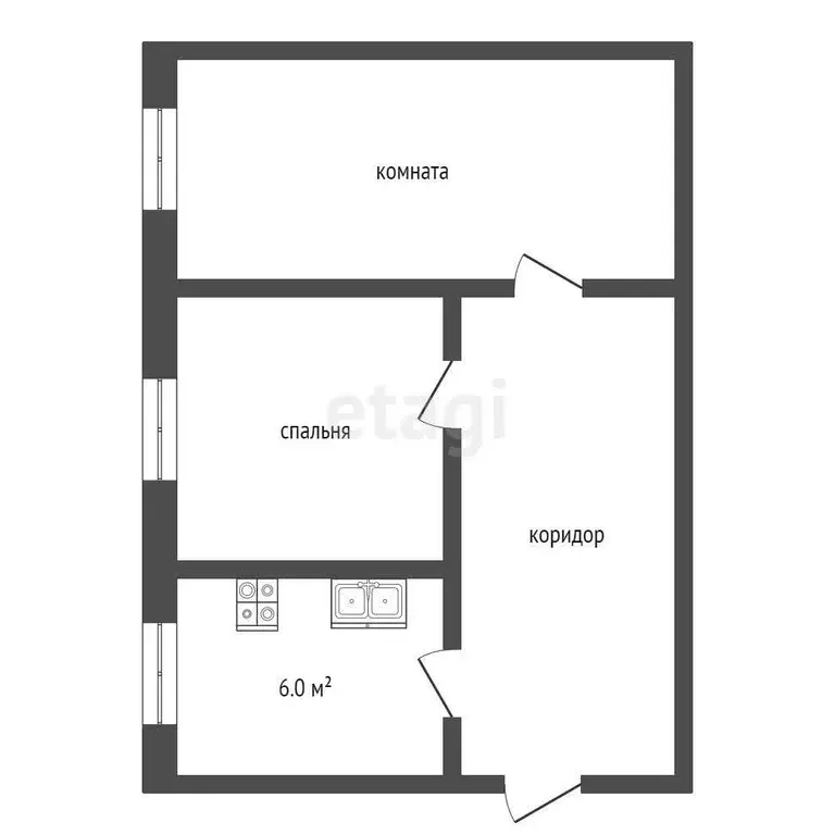 Квартира, 2 комнаты, 66.2 м - Фото 1