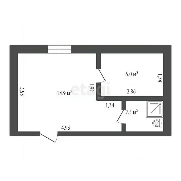 Студия Амурская область, Благовещенск Серышевский пер., 19 (22.4 м) - Фото 2