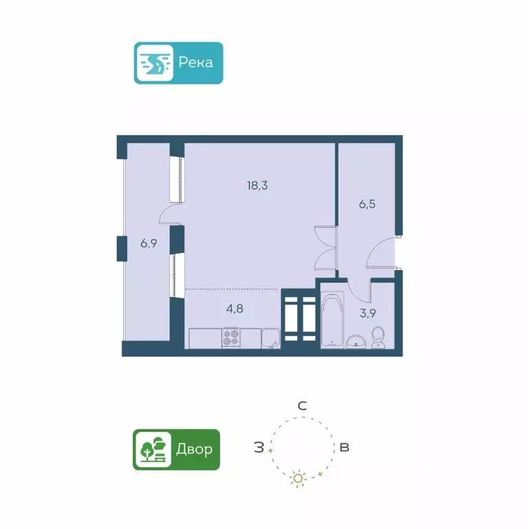1-к кв. Новосибирская область, Новосибирск Междуреченская ул., 5/2 ... - Фото 0