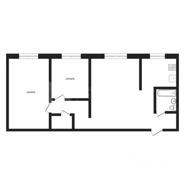 3-к кв. Тюменская область, Тюмень Рижская ул., 64 (56.0 м) - Фото 1