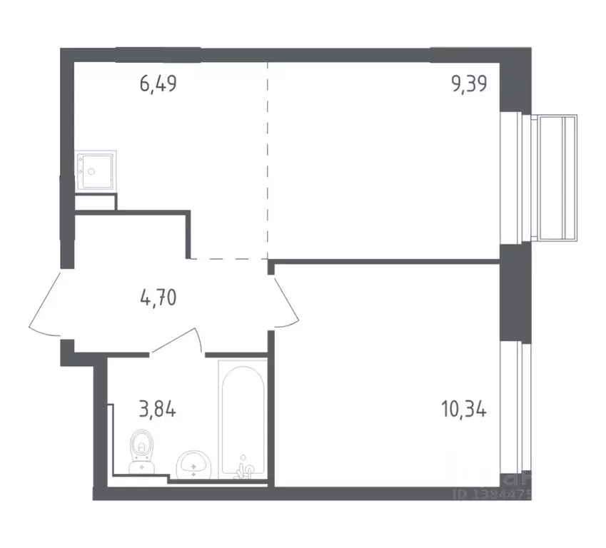 1-к кв. Московская область, Одинцовский городской округ, с. Лайково, ... - Фото 1