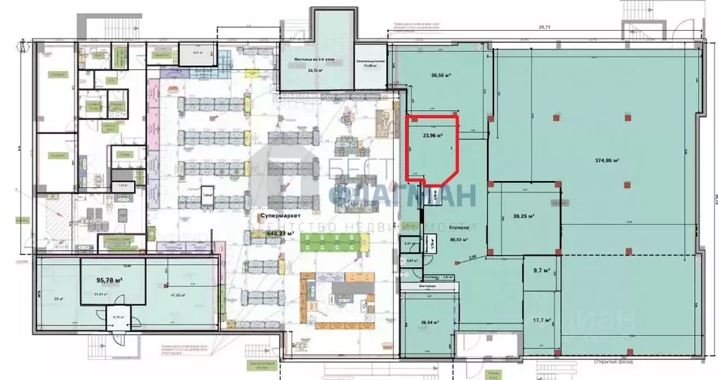 Помещение свободного назначения в Москва ул. Академика Анохина, 42К2 ... - Фото 2