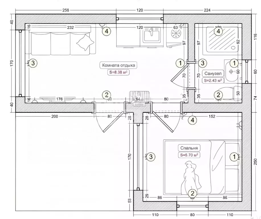 Дом в Свердловская область, Ревда муниципальный округ, с. Кунгурка ул. ... - Фото 2