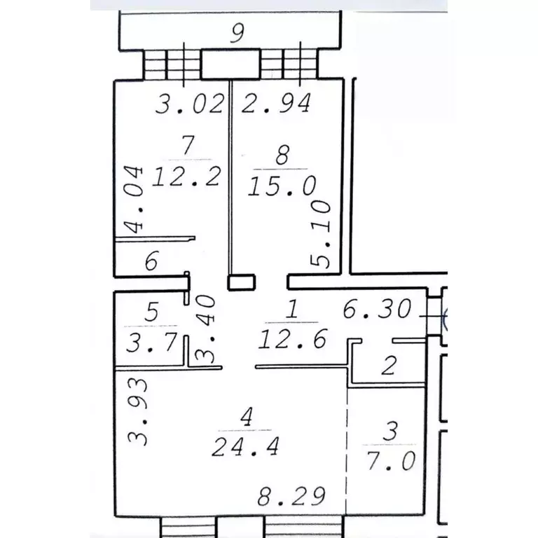 3-к кв. Новосибирская область, Новосибирск ул. Мясниковой, 30 (78.0 м) - Фото 0