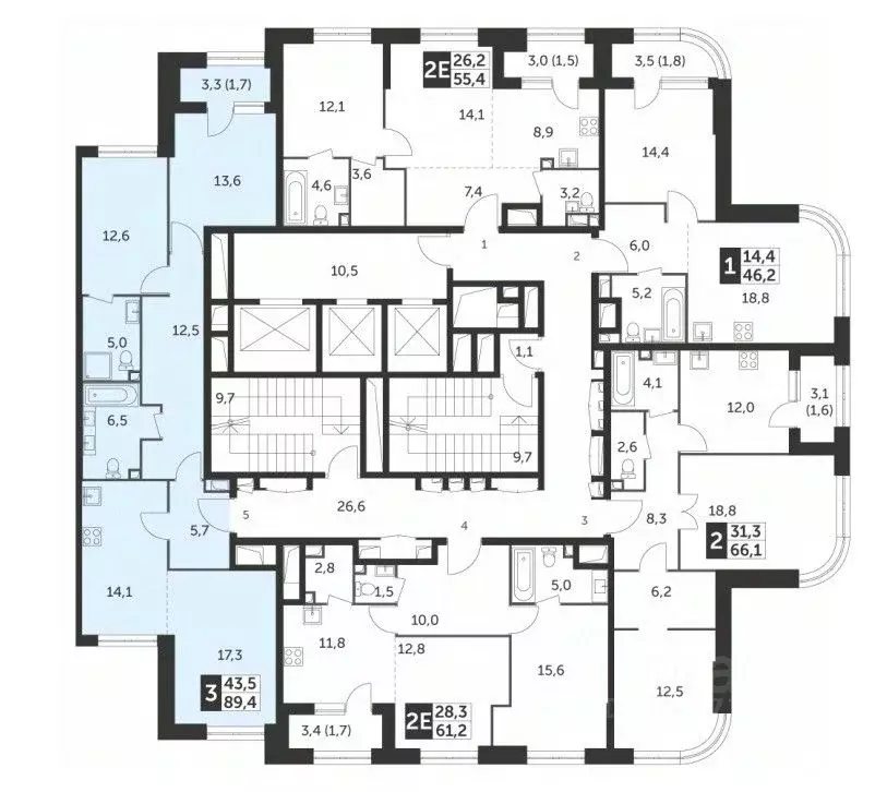 3-к кв. Москва ул. Вильгельма Пика, 1 (89.4 м) - Фото 1