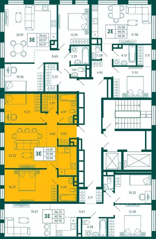 2-к кв. Башкортостан, Уфа Зеленая Роща жилрайон, Терле Парк жилой ... - Фото 2