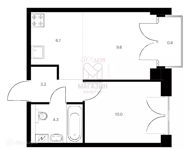 Продаётся 1-к квартира, 34.8 м - Фото 0