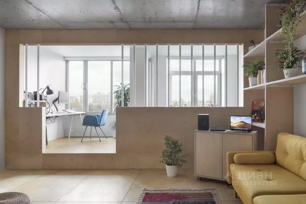 Квартира, 1 комната, 51.1 м - Фото 1