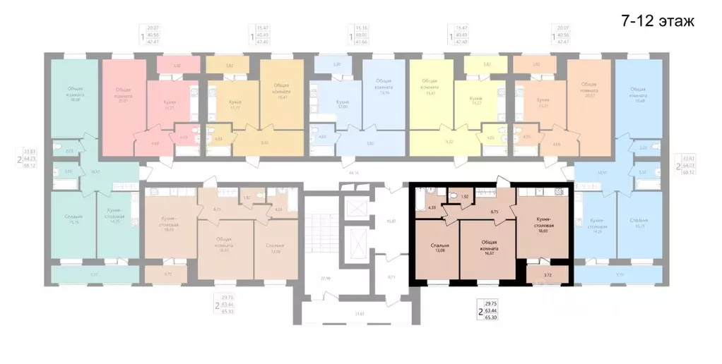 2-к кв. Мордовия, Саранск ул. Филатова, 15 (63.44 м) - Фото 2