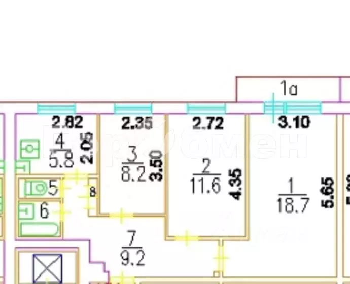 3-к кв. Москва 4-я Новокузьминская ул., 4 (56.9 м) - Фото 1