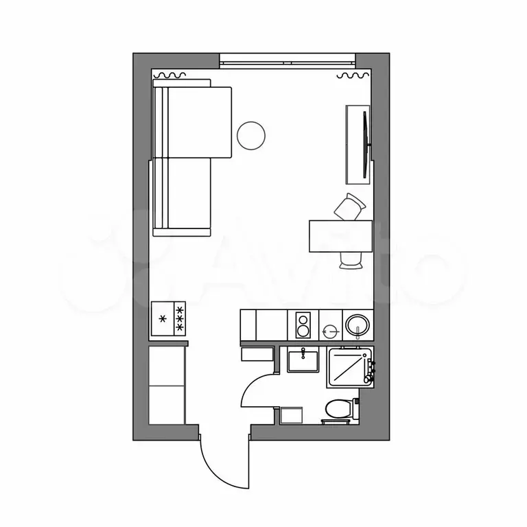 Квартира-студия, 27 м, 27/28 эт. - Фото 0