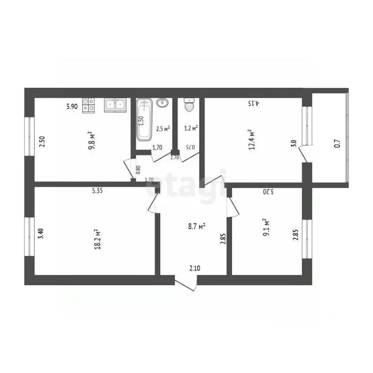 3-к кв. Мордовия, Саранск просп. Ленина, 27А (61.9 м) - Фото 1