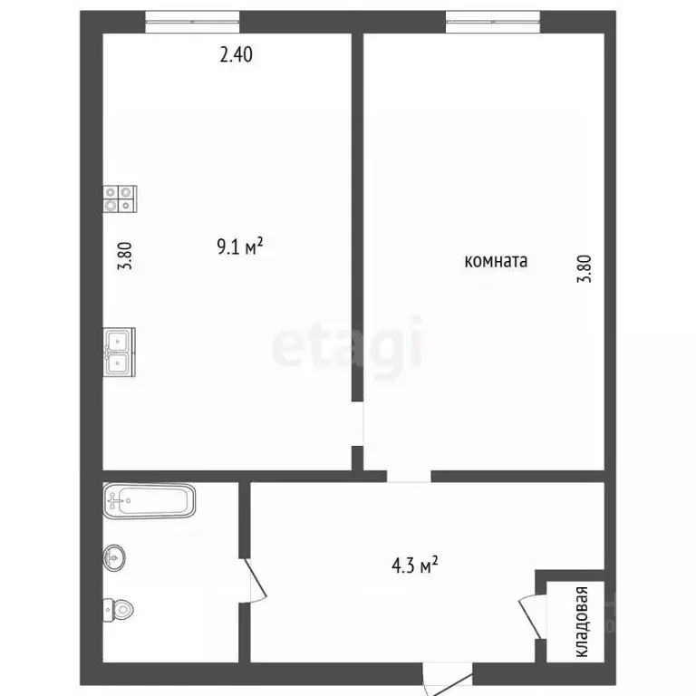 1-к кв. Мордовия, Саранск ул. Горная, 13к1 (20.5 м) - Фото 2