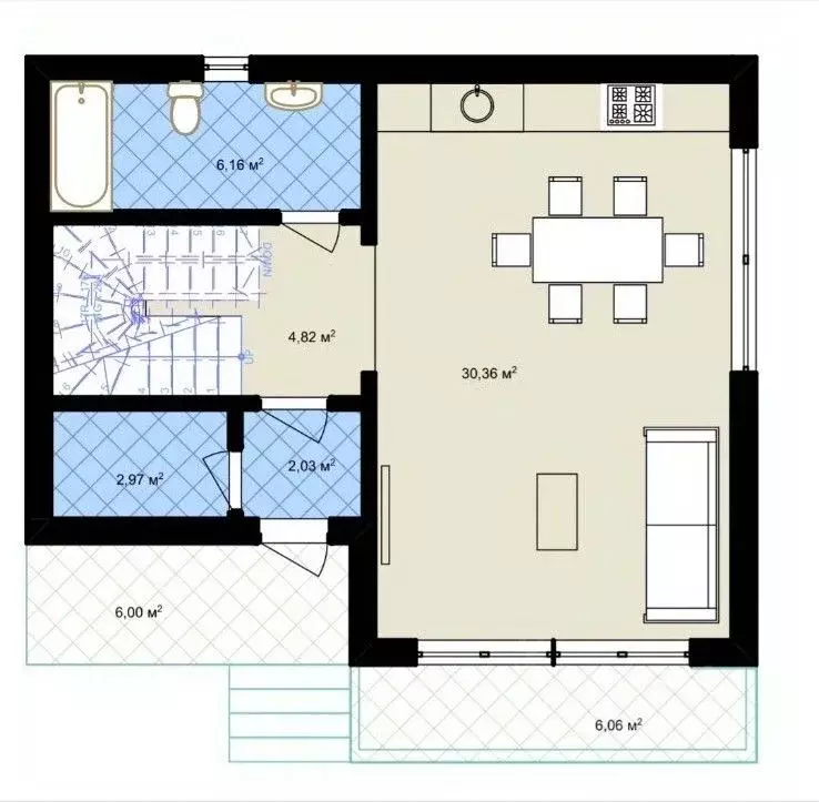 Дом в Крым, Симферопольский район, Перовское с/пос, с. Украинка ул. ... - Фото 2