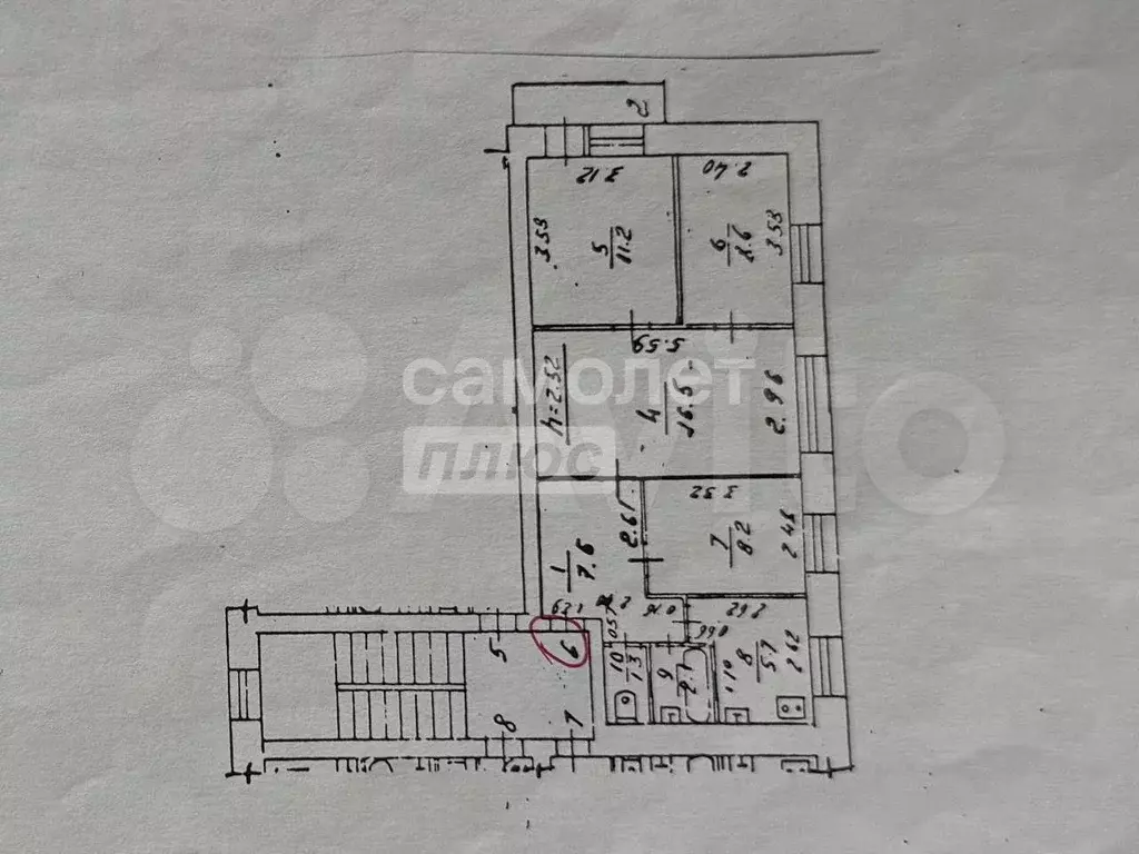 4-к. квартира, 61,1 м, 2/5 эт. - Фото 0