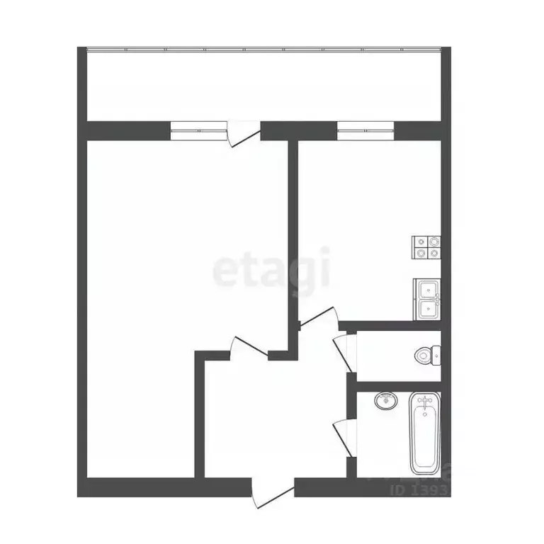 1-к кв. Тюменская область, Тюмень ул. Станционная, 26В (34.0 м) - Фото 1