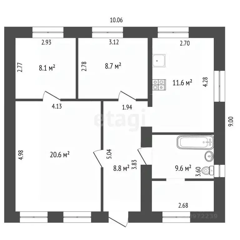 Дом в Башкортостан, Стерлитамак ул. Фрунзе (52 м) - Фото 2