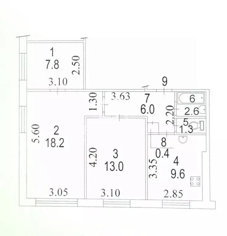 3-к кв. Хабаровский край, Комсомольск-на-Амуре пос. Таежный, ул. ... - Фото 2
