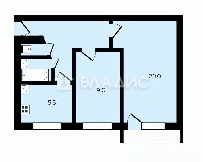 2-к кв. Московская область, Истра ул. 9-й Гвардейской Дивизии, 51 ... - Фото 2