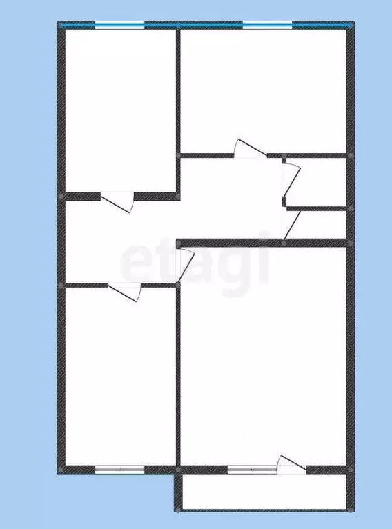 3-к кв. Белгородская область, Губкин ул. Раевского, 24а (60.6 м) - Фото 2