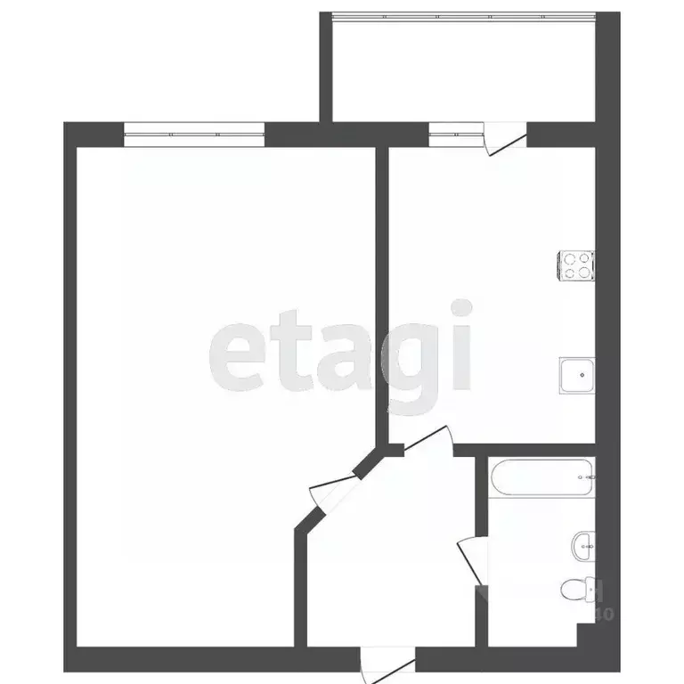 1-к кв. Тюменская область, Тюменский муниципальный округ, Винзили рп ... - Фото 2