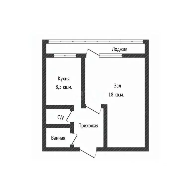 1-к кв. Татарстан, Казань ул. Голубятникова, 24 (34.7 м) - Фото 2