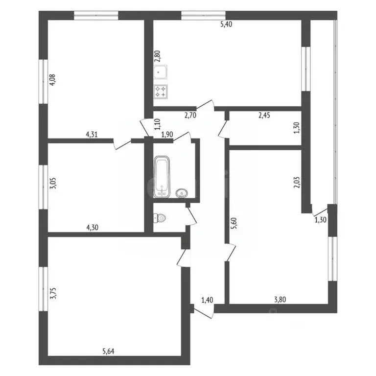 4-к кв. Амурская область, Благовещенск ул. Островского, 4 (104.0 м) - Фото 2