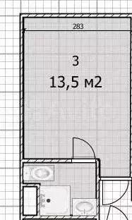Доля в квартира-студии, 13,5 м, 1/12 эт. - Фото 0
