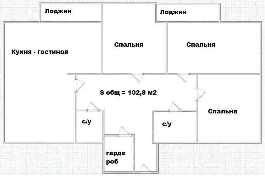 4-к кв. Томская область, Томск Черемошники мкр, пер. Шпальный, 3 (94.8 ... - Фото 1