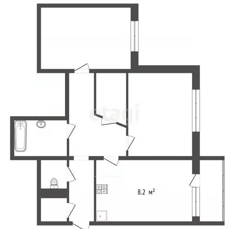 2-к кв. Ямало-Ненецкий АО, Новый Уренгой Оптимистов мкр, 4/1 (59.2 м) - Фото 1
