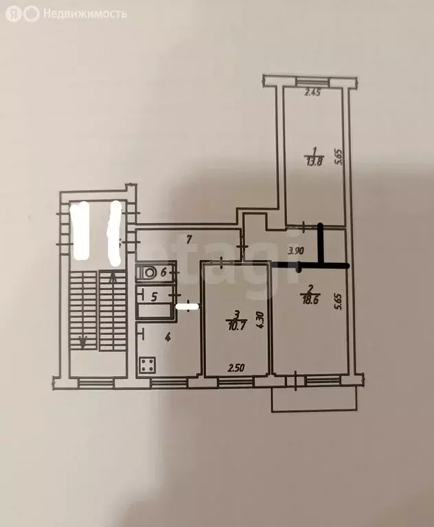 3-комнатная квартира: Калуга, Пролетарская улица, 159 (58.3 м) - Фото 1
