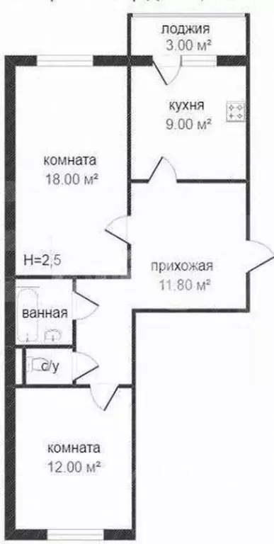 2-к кв. Костромская область, Кострома ул. Стопани, 29 (53.0 м) - Фото 0