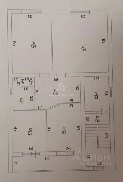 3-к кв. Брянская область, Брянск Комсомольская ул., 31А (117.1 м) - Фото 1