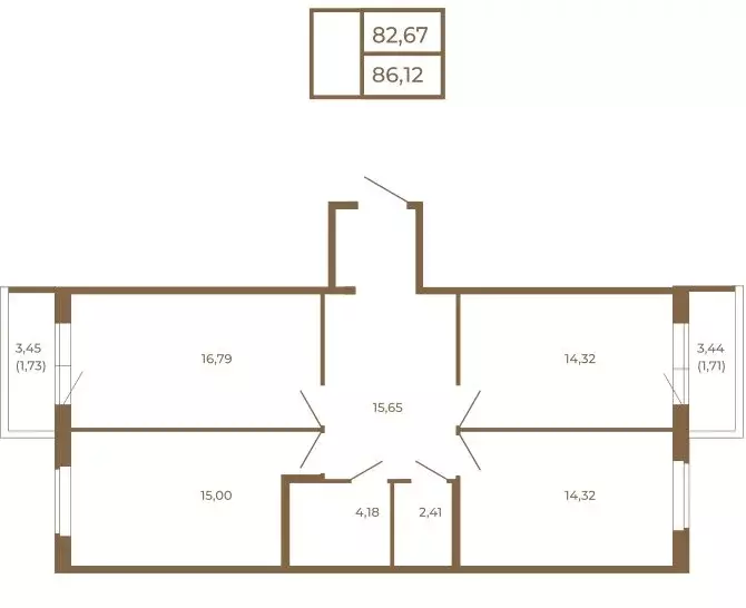 3-комнатная квартира: Сертолово, ЖК Новая История (86.12 м) - Фото 2