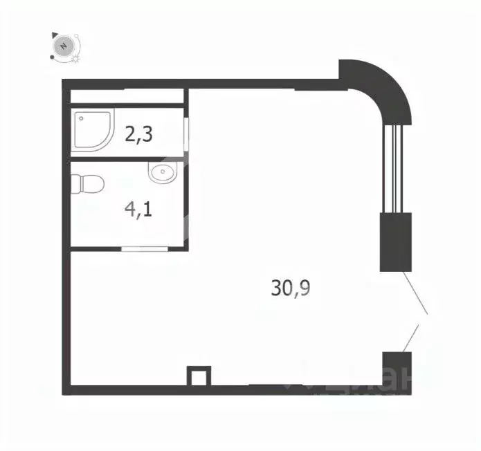 Помещение свободного назначения в Москва 3-я оч., Шагал жилой ... - Фото 2