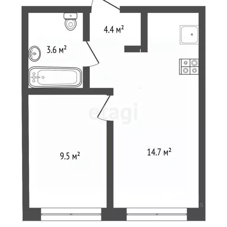 1-к кв. Москва Тагильская ул., 3к2 (31.8 м) - Фото 1