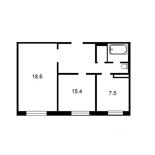 2-к кв. Кемеровская область, Новокузнецк ул. Ермака, 24 (44.0 м) - Фото 1