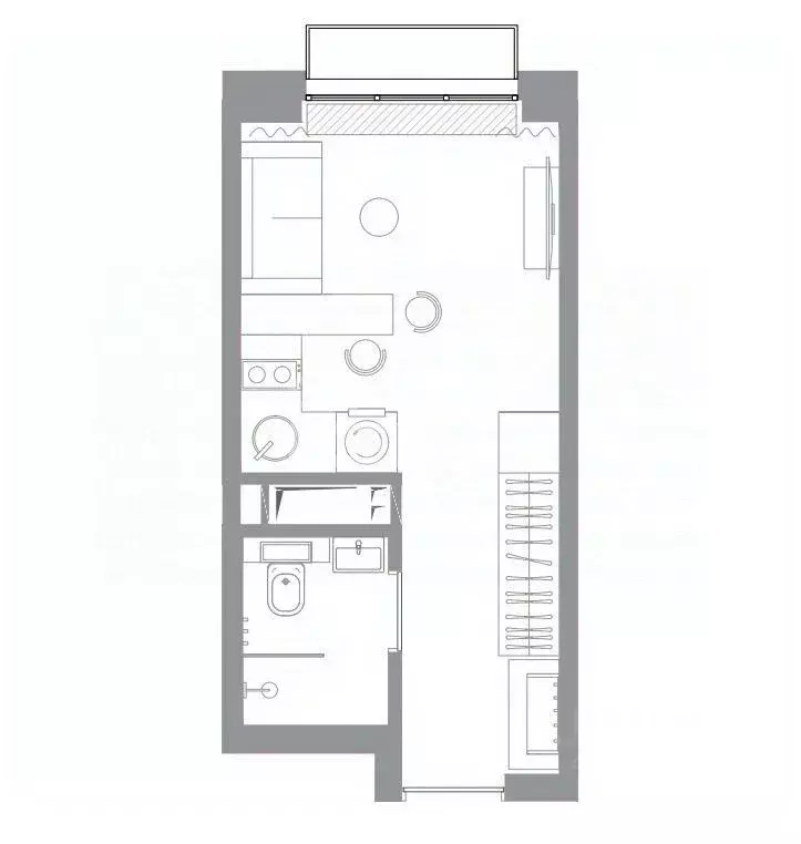 Студия Москва Окружной проезд, 10Б (18.2 м) - Фото 1