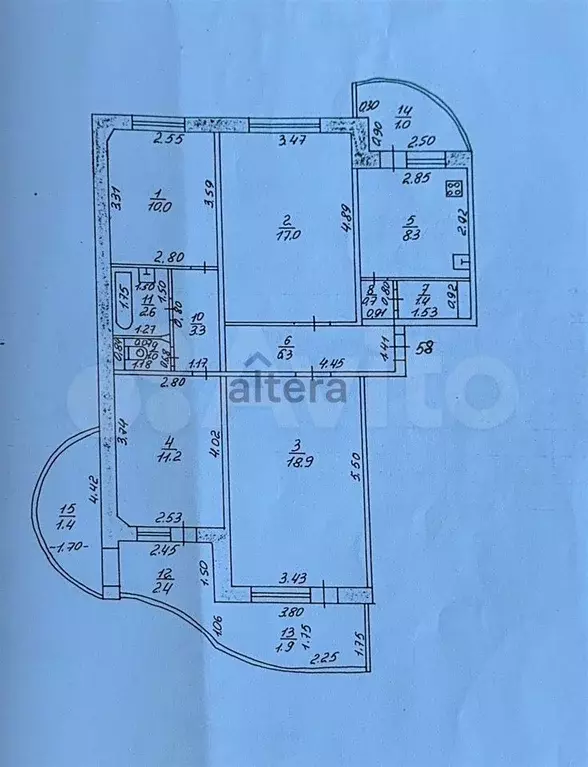 4-к. квартира, 87,4 м, 6/9 эт. - Фото 0