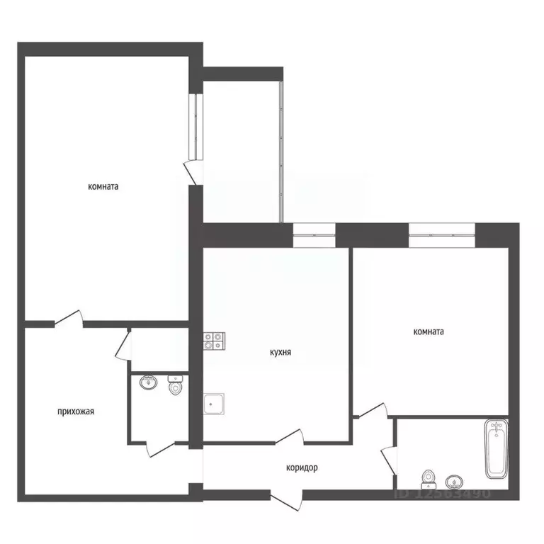 2-к кв. Воронежская область, Воронеж ул. Березовая Роща, 24/1 (77.7 м) - Фото 2