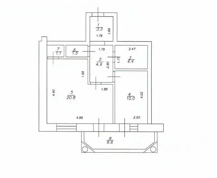 1-к кв. Татарстан, Казань ул. Нурсултана Назарбаева, 10 (53.0 м) - Фото 2
