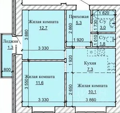 3-к кв. Алтайский край, Барнаул городской округ, Южный рп ул. Герцена, ... - Фото 0