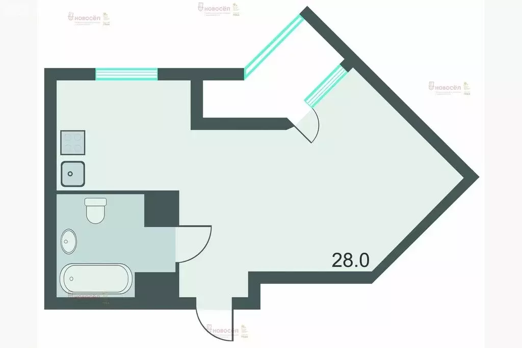 Квартира-студия: Екатеринбург, Союзная улица, 2 (32 м) - Фото 0